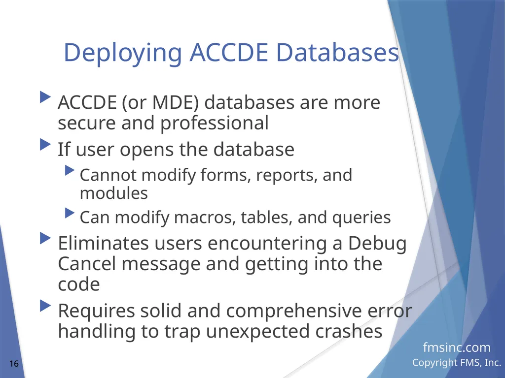 Microsoft Access Database Evolution from the - slide 16 of 41