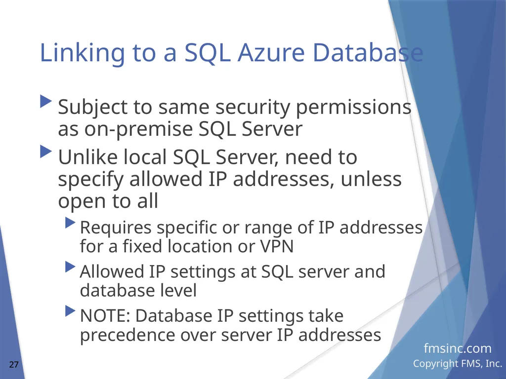 Microsoft Access Database Evolution from the - slide 27 of 41