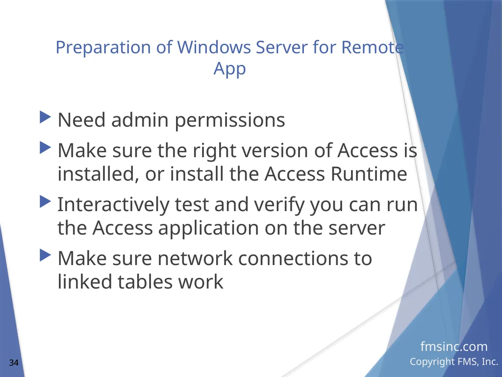 Microsoft Access Database Evolution from the - slide 34 of 41