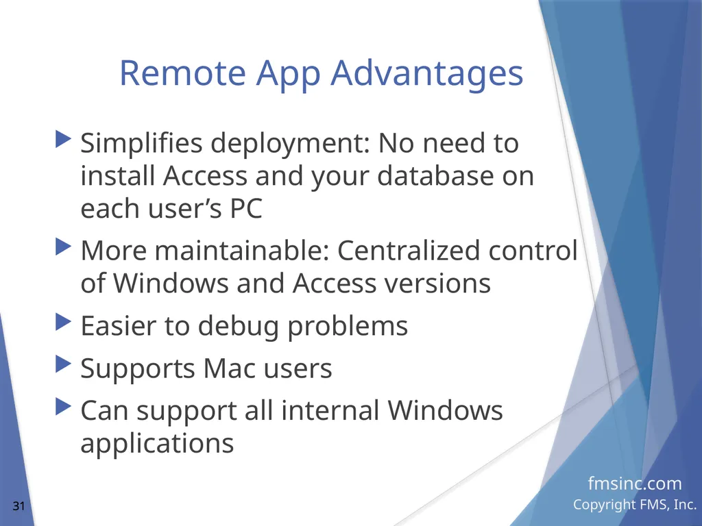 Microsoft Access Database Evolution from the - slide 31 of 41