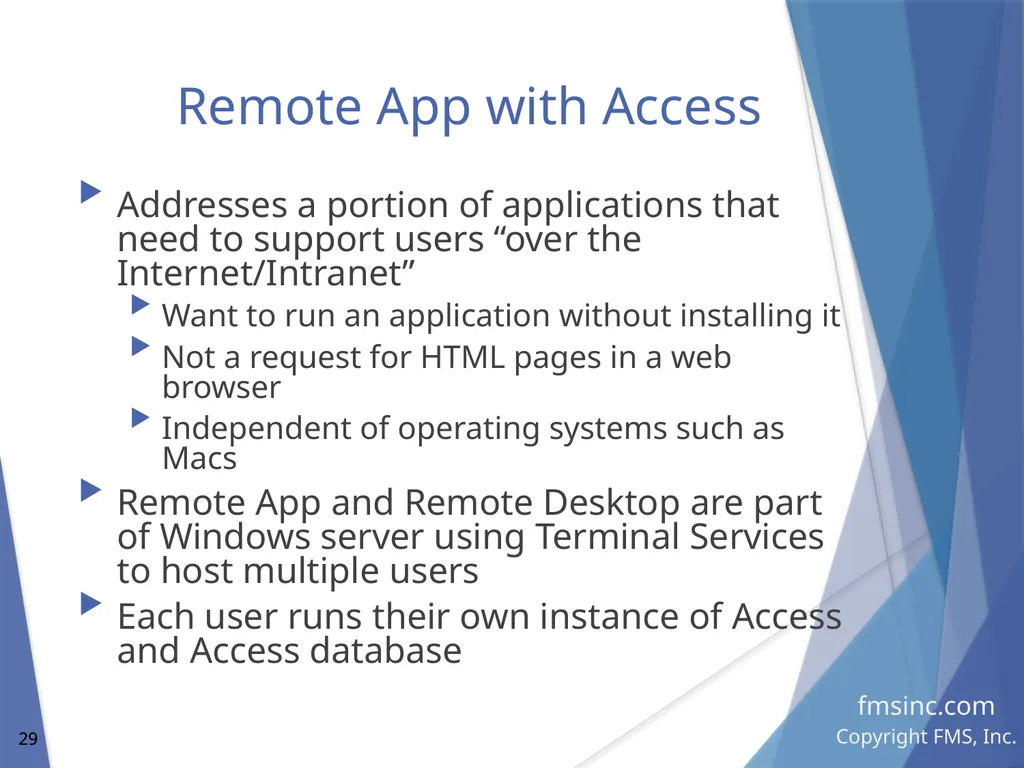 Microsoft Access Database Evolution from the - slide 29 of 41