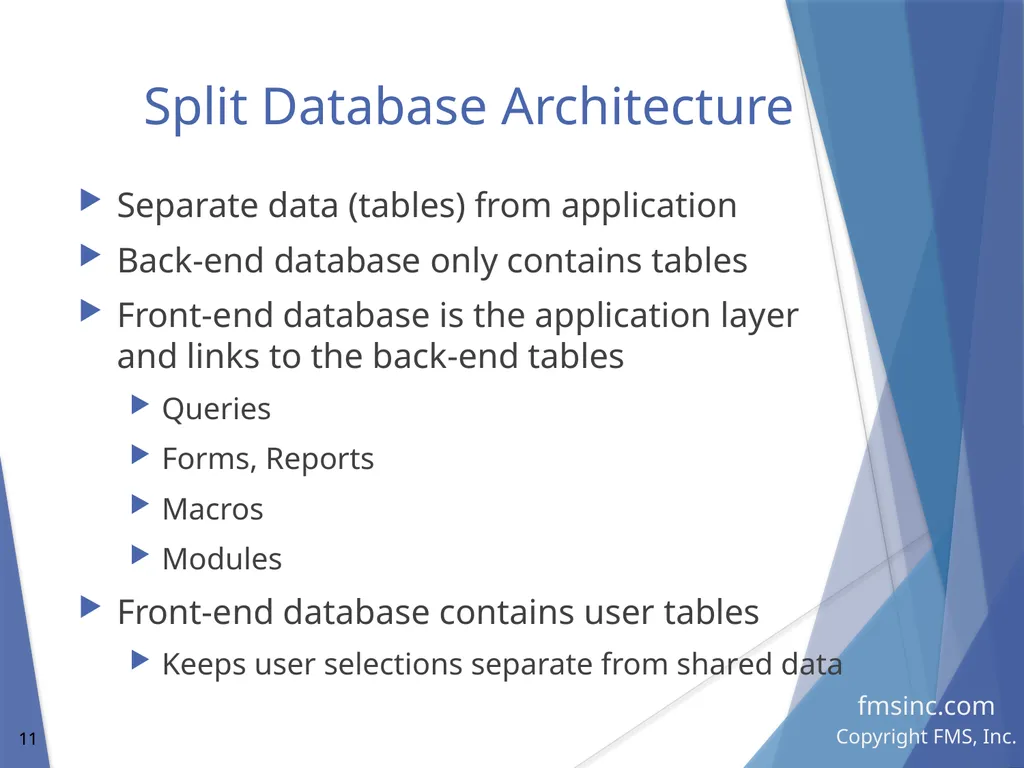 Microsoft Access Database Evolution from the - slide 11 of 41