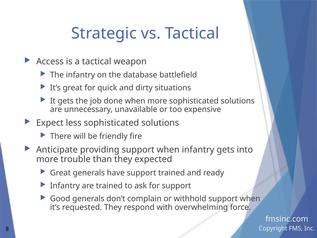 Microsoft Access Database Evolution from the - slide 8 of 41