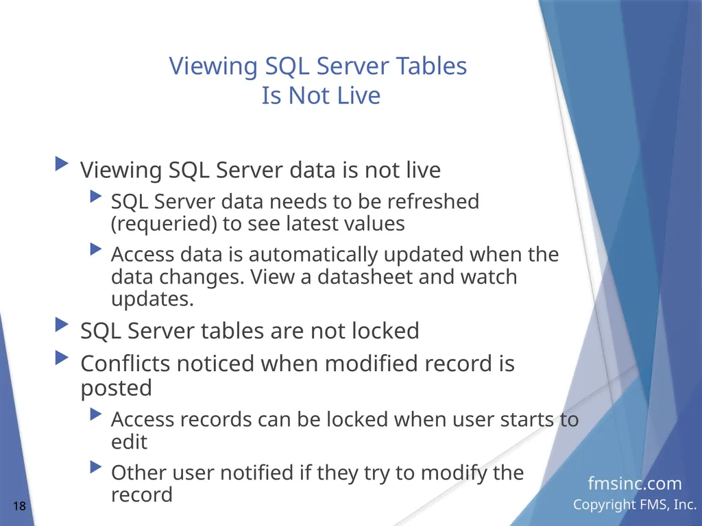 Microsoft Access Database Evolution from the - slide 18 of 41