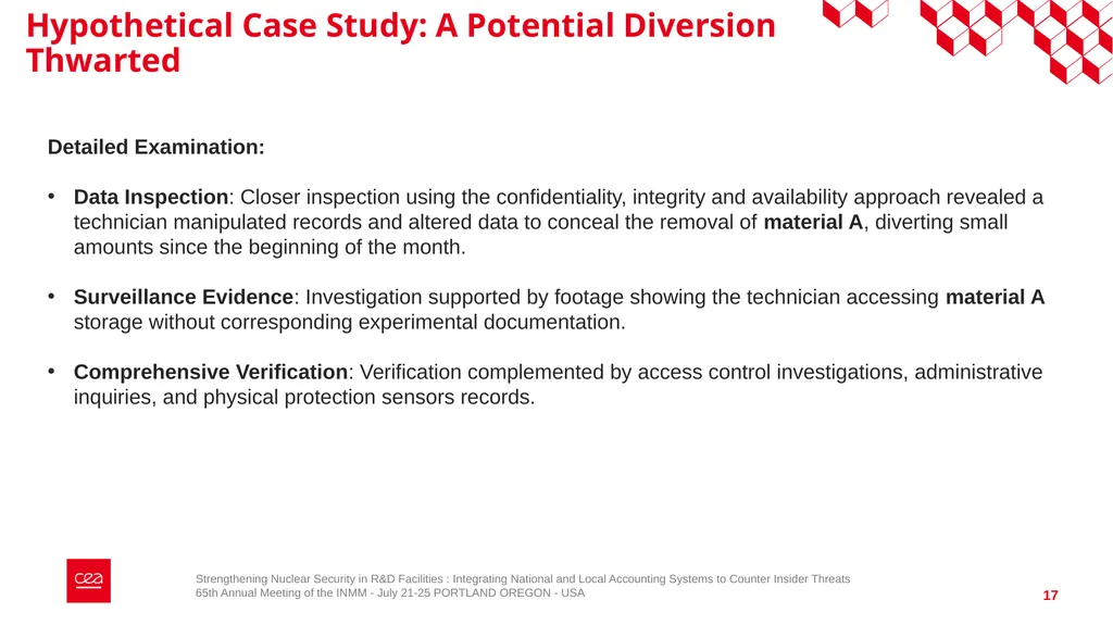 Strengthening Nuclear Security in R&D Facilities - slide 17 of 23