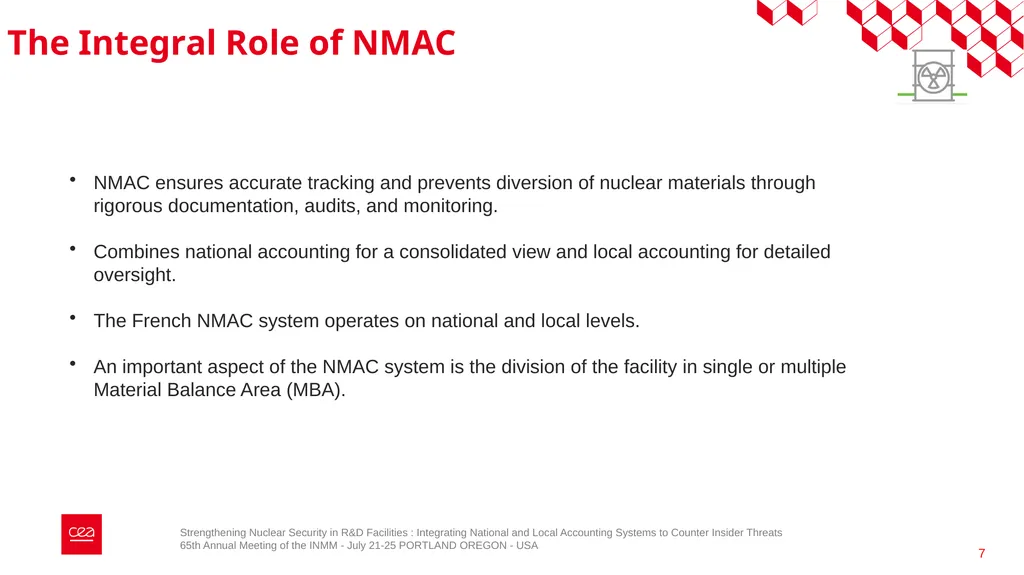 Strengthening Nuclear Security in R&D Facilities - slide 7 of 23