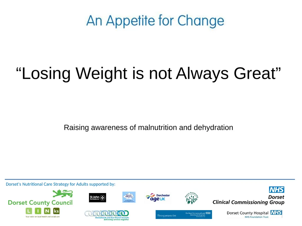 “Losing Weight is not Always Great” Raising - slide 1 of 11