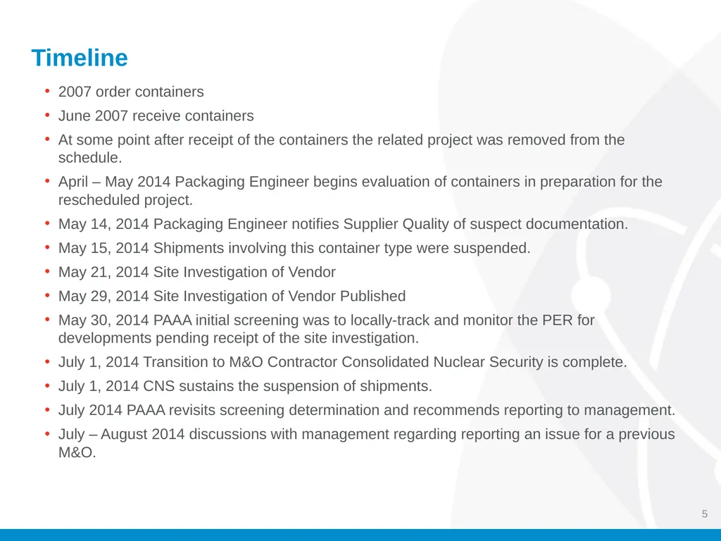 Energy Facility Contractors Group (EFCOG) Safety - slide 5 of 13