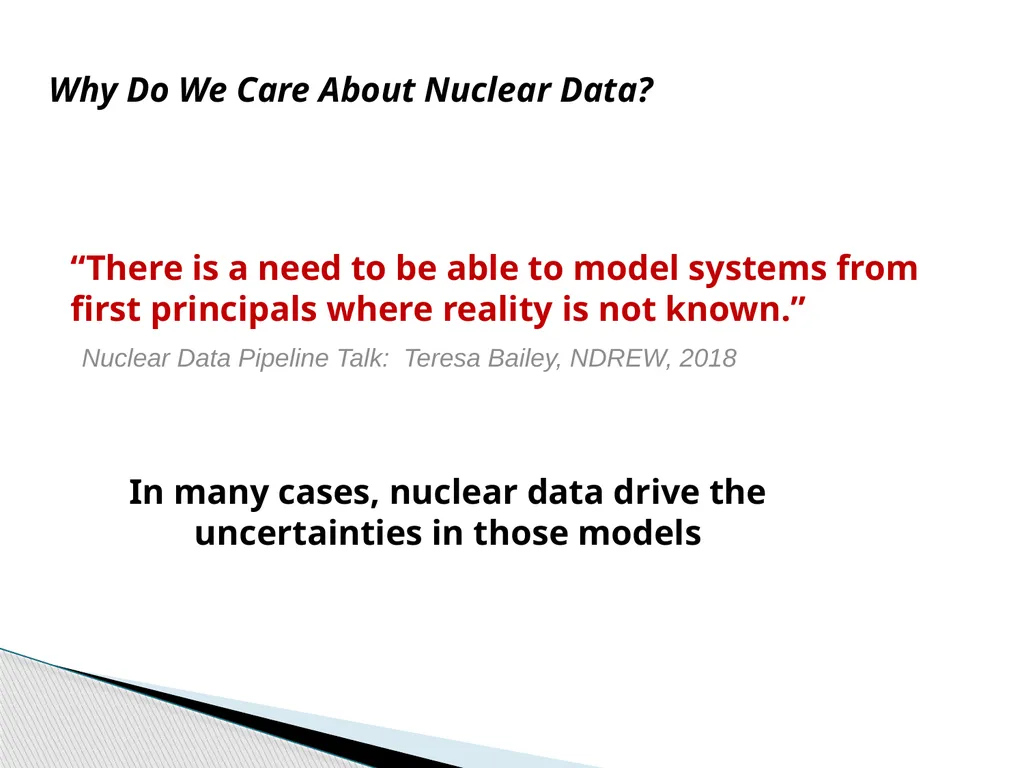 Update On The Nuclear Data Working Group: Cross - slide 2 of 12
