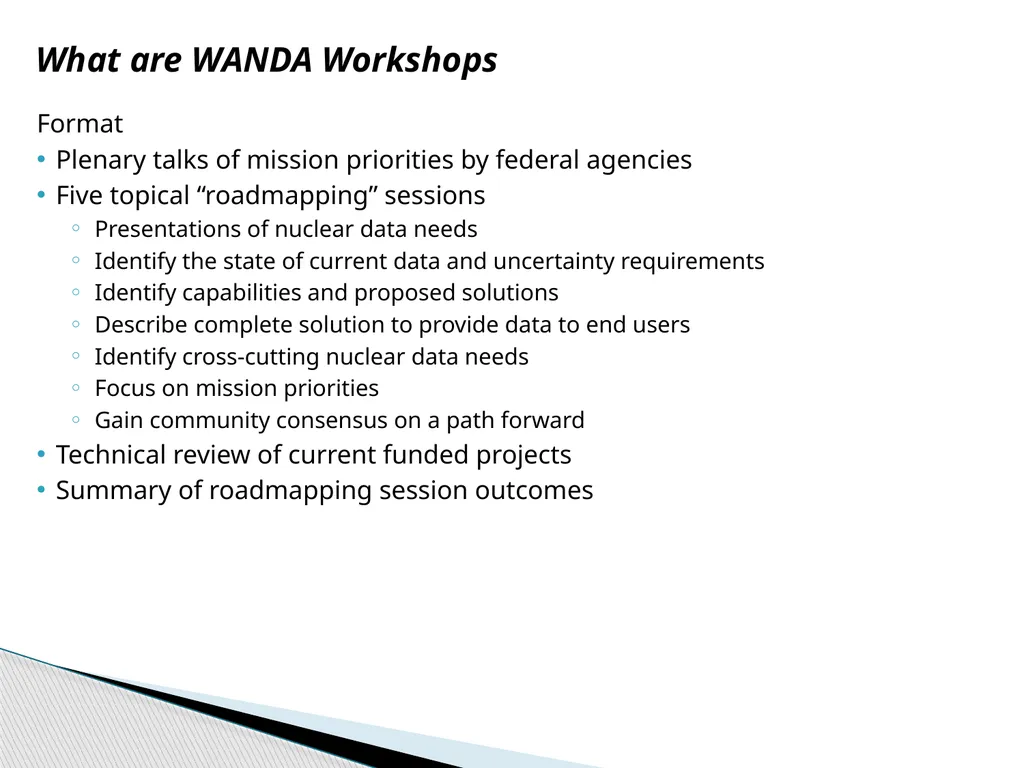 Update On The Nuclear Data Working Group: Cross - slide 6 of 12