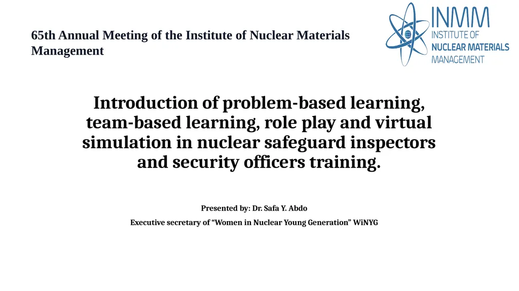 Introduction of problem-based learning, team-based - slide 1 of 23