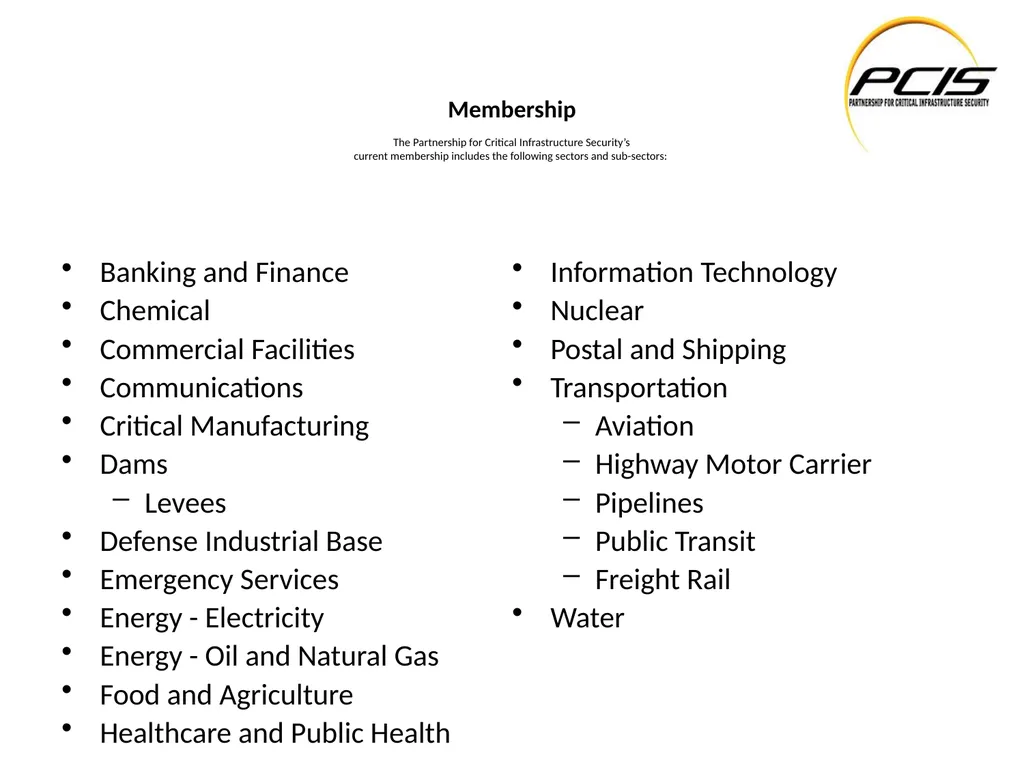Partnership for Critical Infrastructure Security - slide 5 of 6