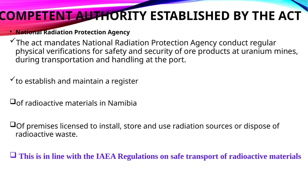 NUCLEAR SAFETY, SECURITY AND SAFEGUARDS IN THE - slide 16 of 29