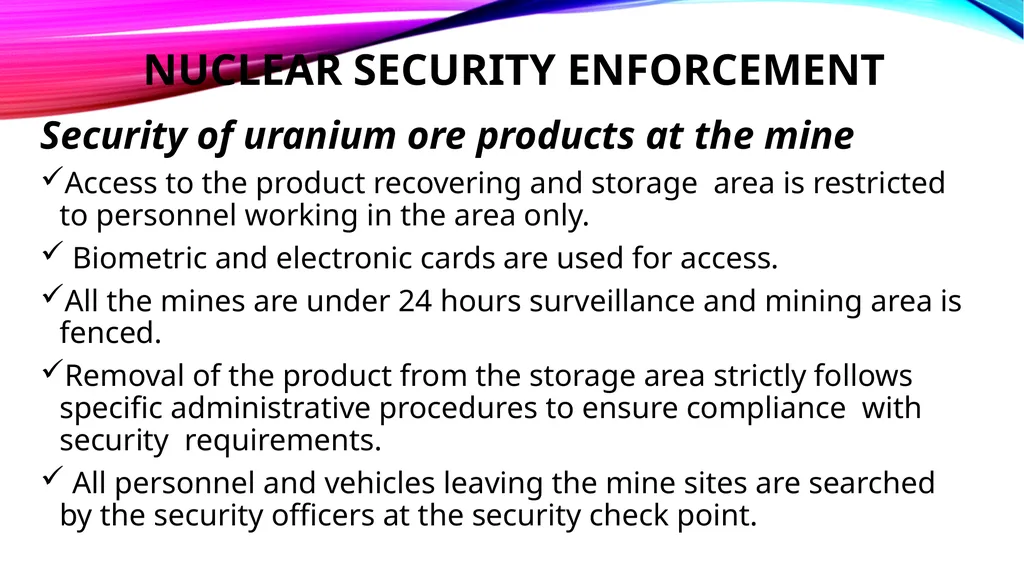 NUCLEAR SAFETY, SECURITY AND SAFEGUARDS IN THE - slide 21 of 29