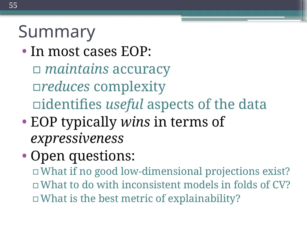 Trade-offs in Explanatory Model Learning DCAP - slide 53 of 53