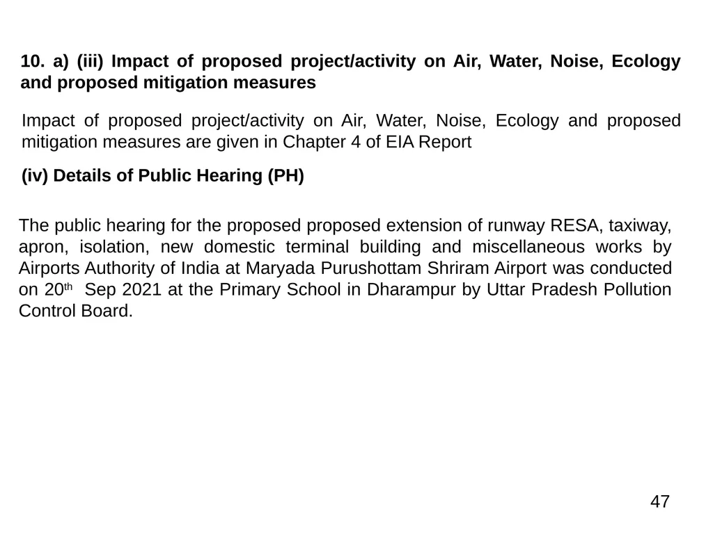 Development of Maryada Purushottam Shriram Airport - slide 47 of 56