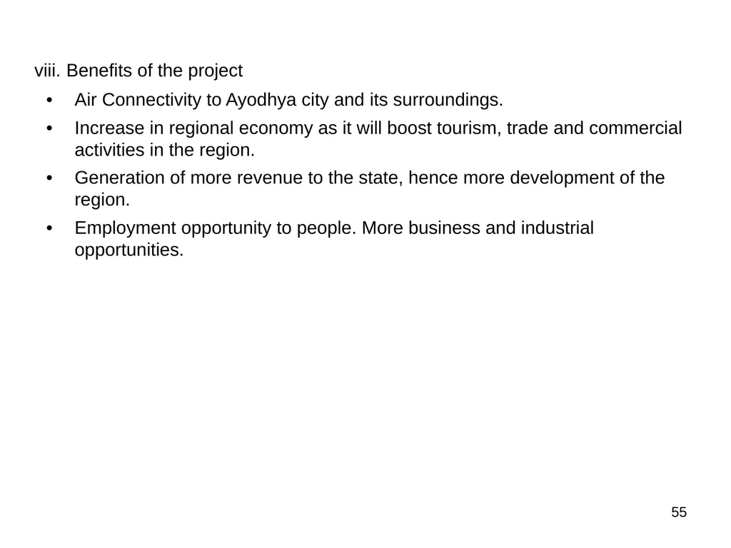 Development of Maryada Purushottam Shriram Airport - slide 55 of 56