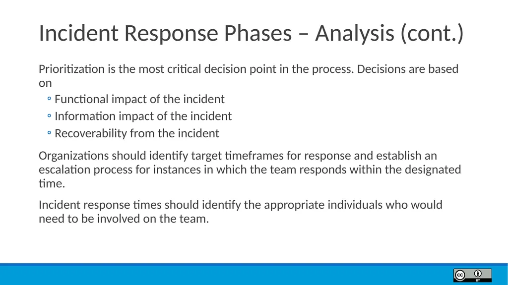 Module 9 Incident Response Lesson Objectives 9.1 - slide 18 of 39