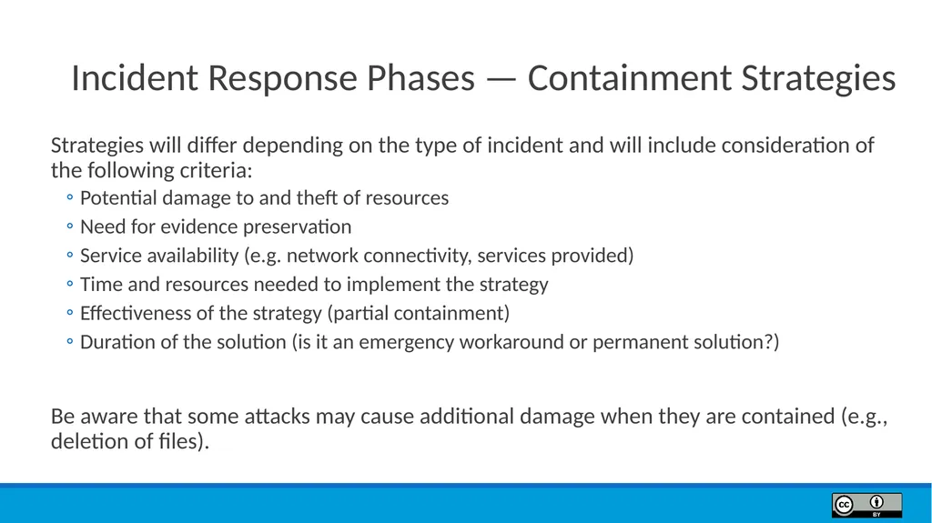 Module 9 Incident Response Lesson Objectives 9.1 - slide 20 of 39