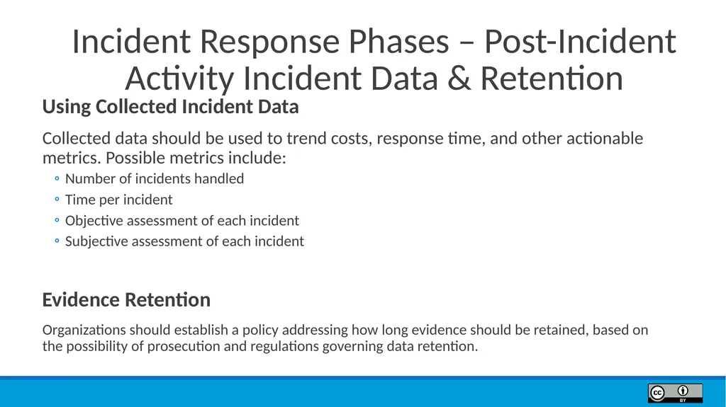 Module 9 Incident Response Lesson Objectives 9.1 - slide 26 of 39