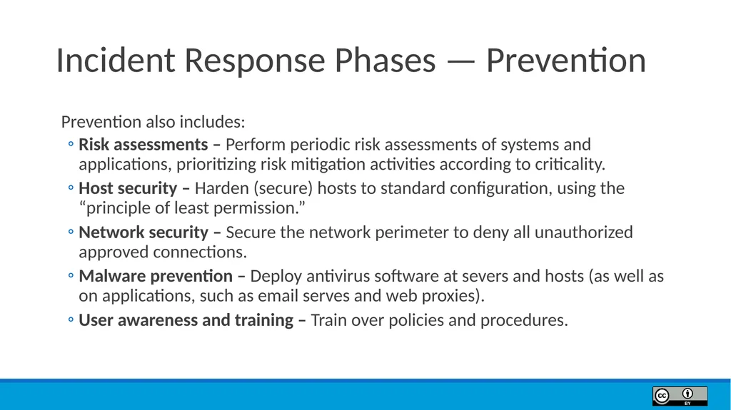 Module 9 Incident Response Lesson Objectives 9.1 - slide 9 of 39
