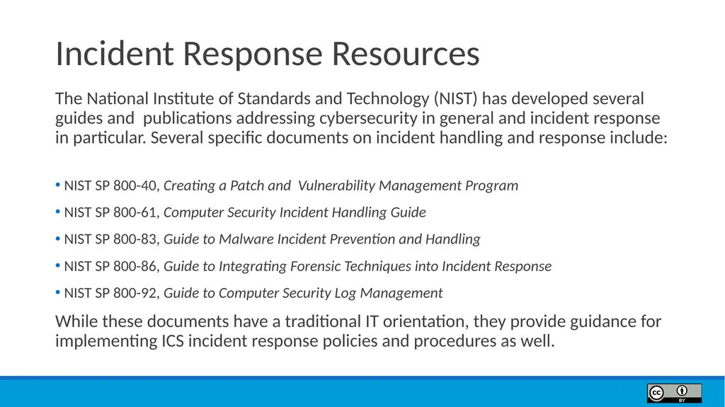Module 9 Incident Response Lesson Objectives 9.1 - slide 27 of 39
