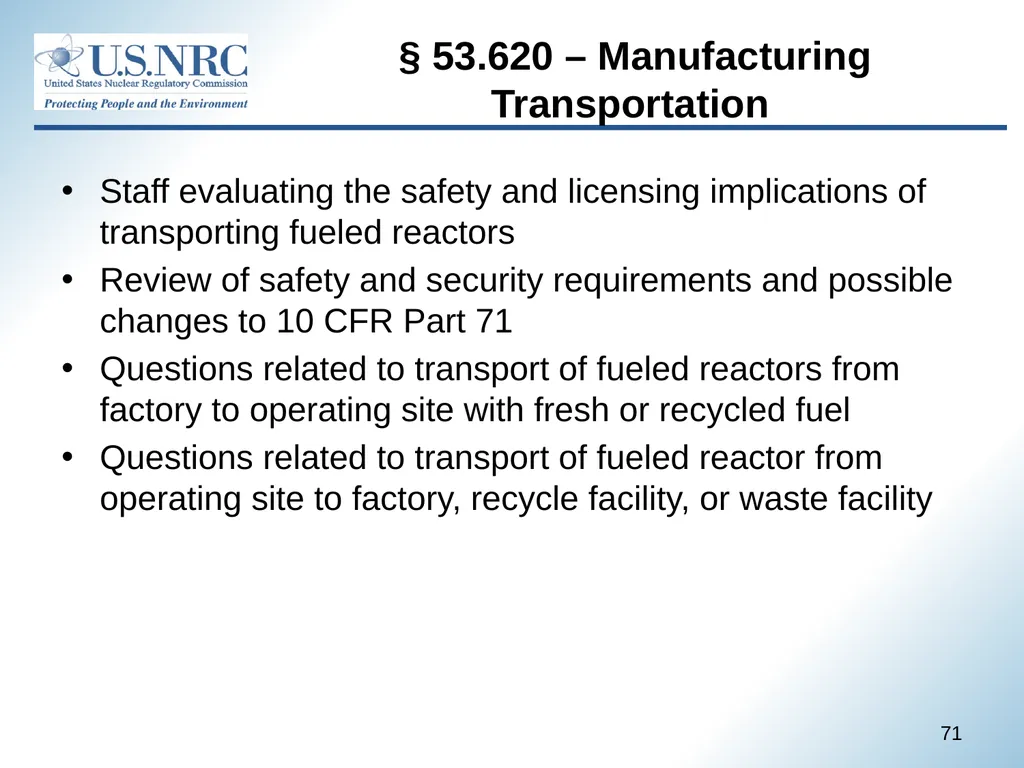 April 22, 2021 1 Advisory Committee on Reactor - slide 71 of 80