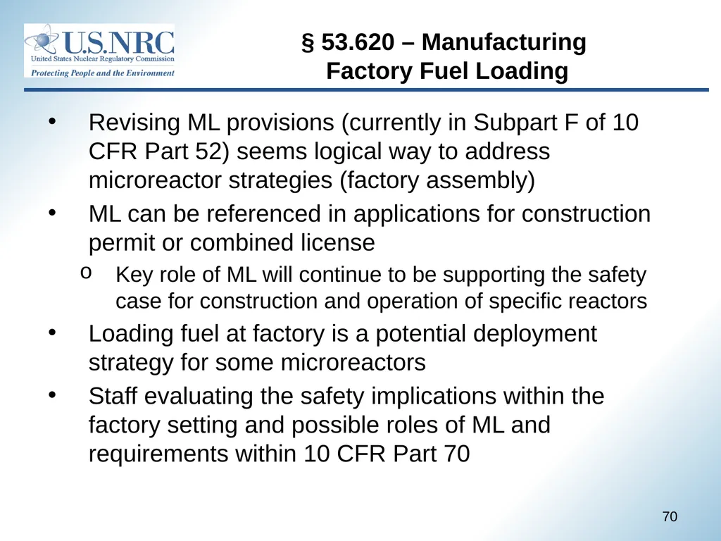 April 22, 2021 1 Advisory Committee on Reactor - slide 70 of 80