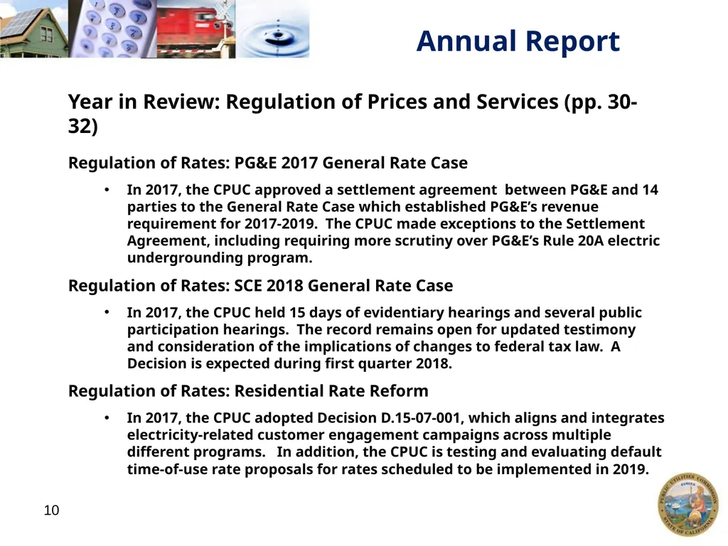1 California Public Utilities Commission: Annual - slide 10 of 21