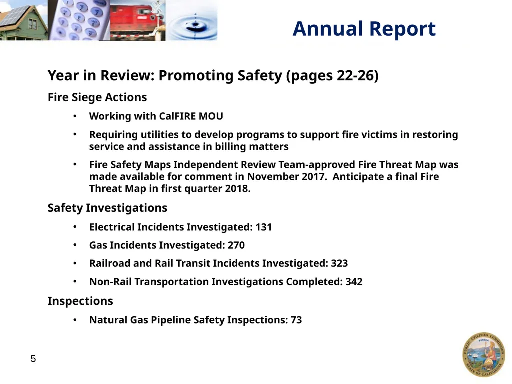 1 California Public Utilities Commission: Annual - slide 5 of 21