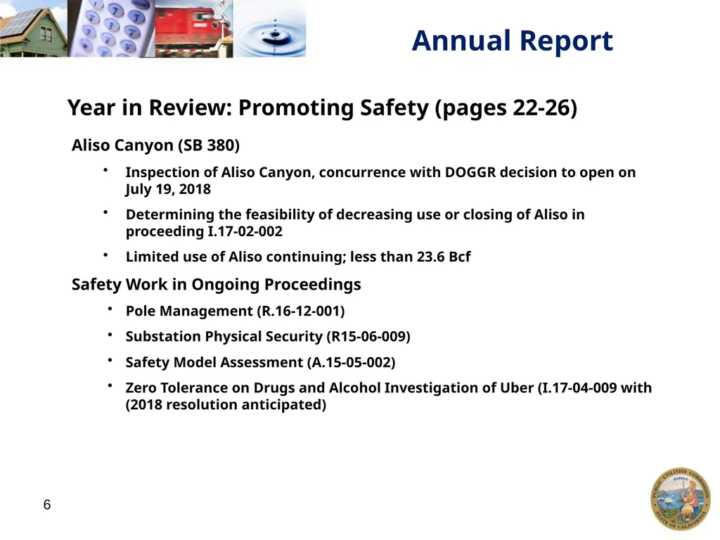 1 California Public Utilities Commission: Annual - slide 6 of 21