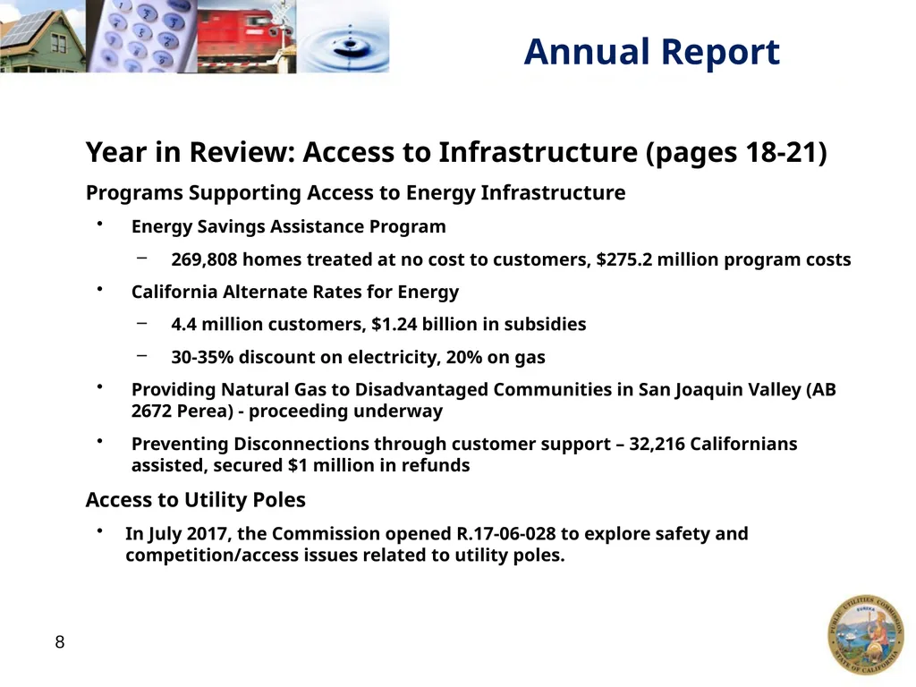 1 California Public Utilities Commission: Annual - slide 8 of 21