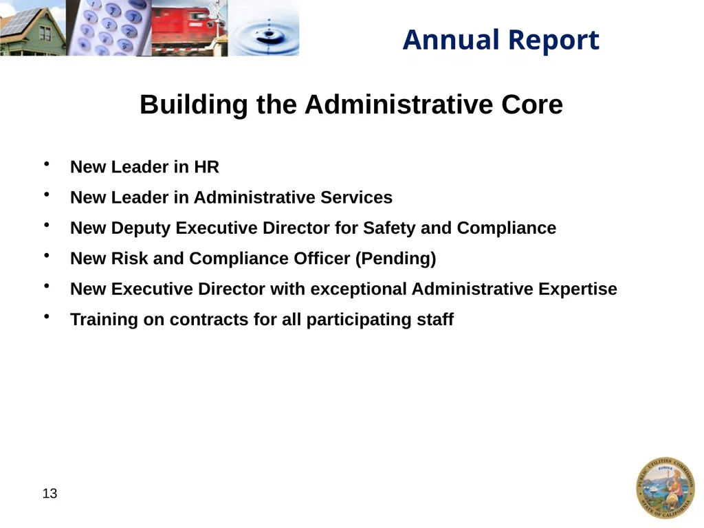 1 California Public Utilities Commission: Annual - slide 13 of 21