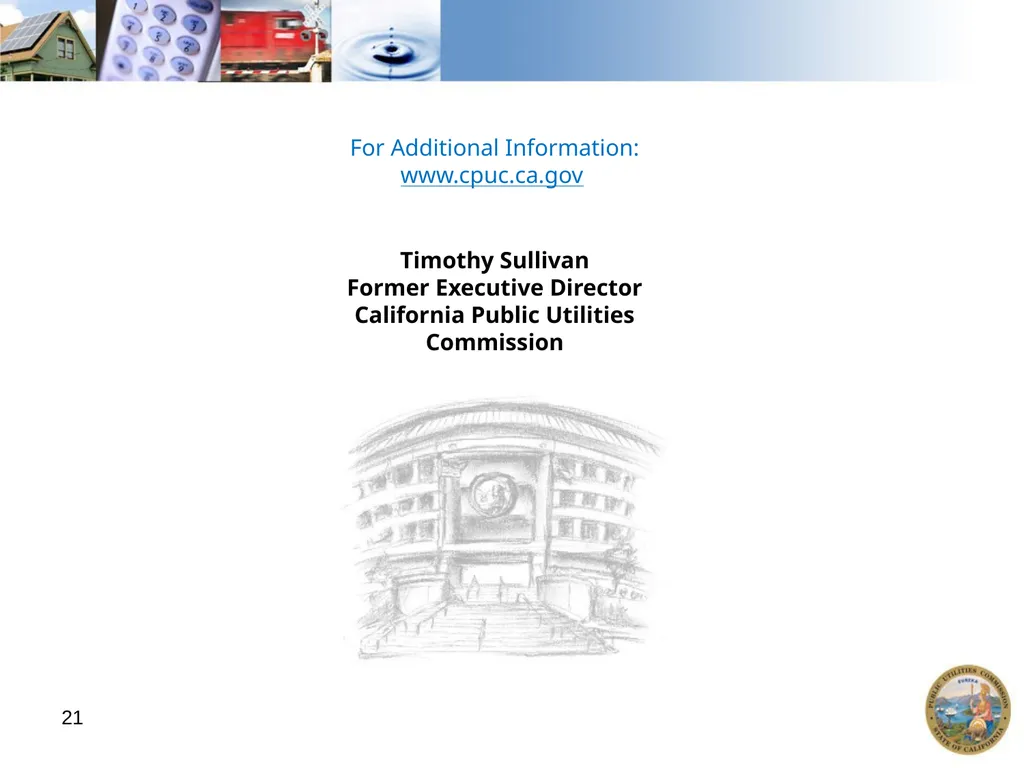 1 California Public Utilities Commission: Annual - slide 21 of 21