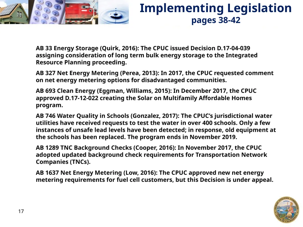 1 California Public Utilities Commission: Annual - slide 17 of 21