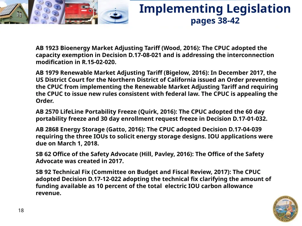 1 California Public Utilities Commission: Annual - slide 18 of 21