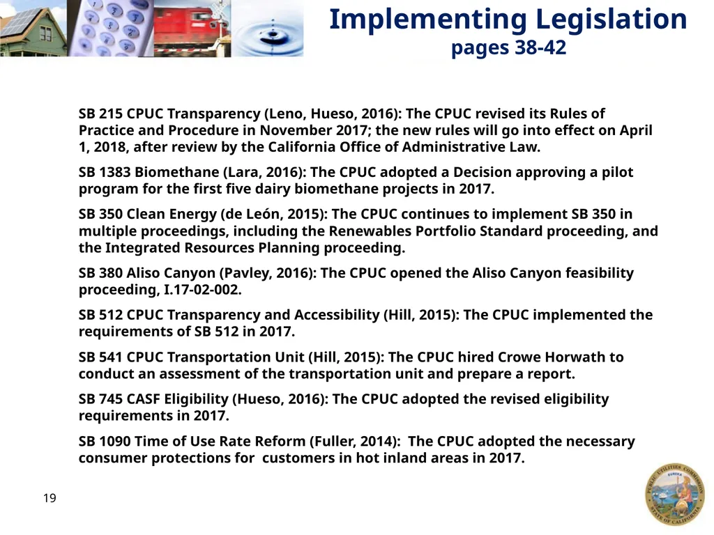 1 California Public Utilities Commission: Annual - slide 19 of 21
