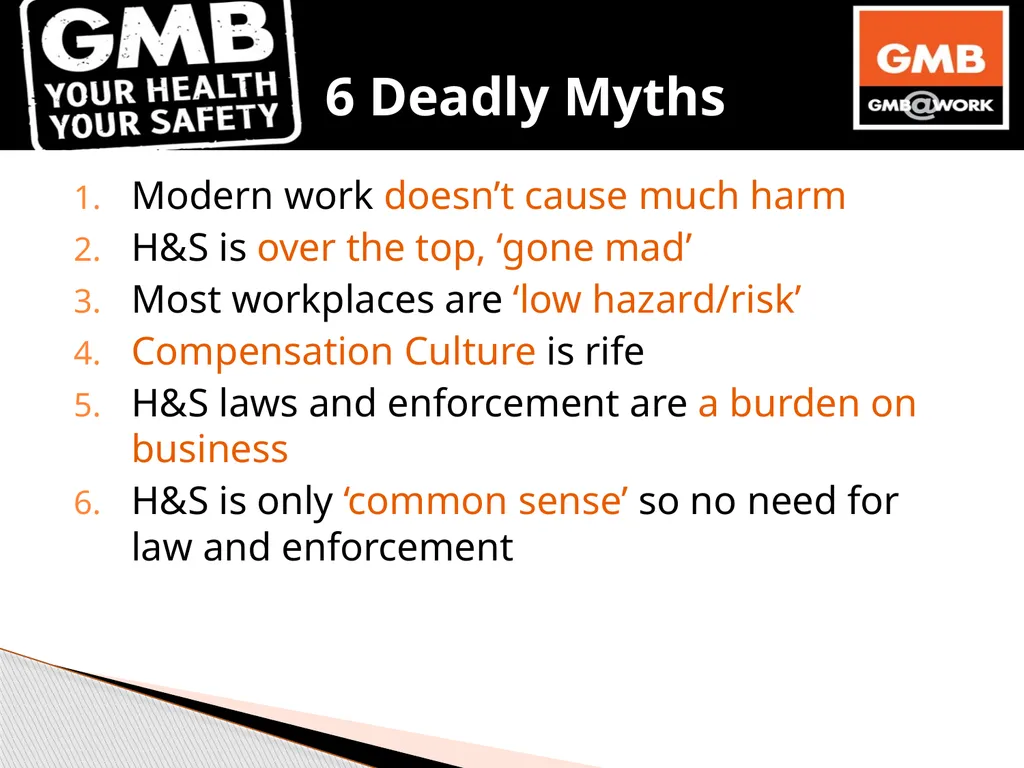 Dan Shears GMB National H&S Department 8th April - slide 10 of 34
