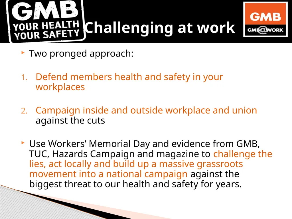 Dan Shears GMB National H&S Department 8th April - slide 29 of 34