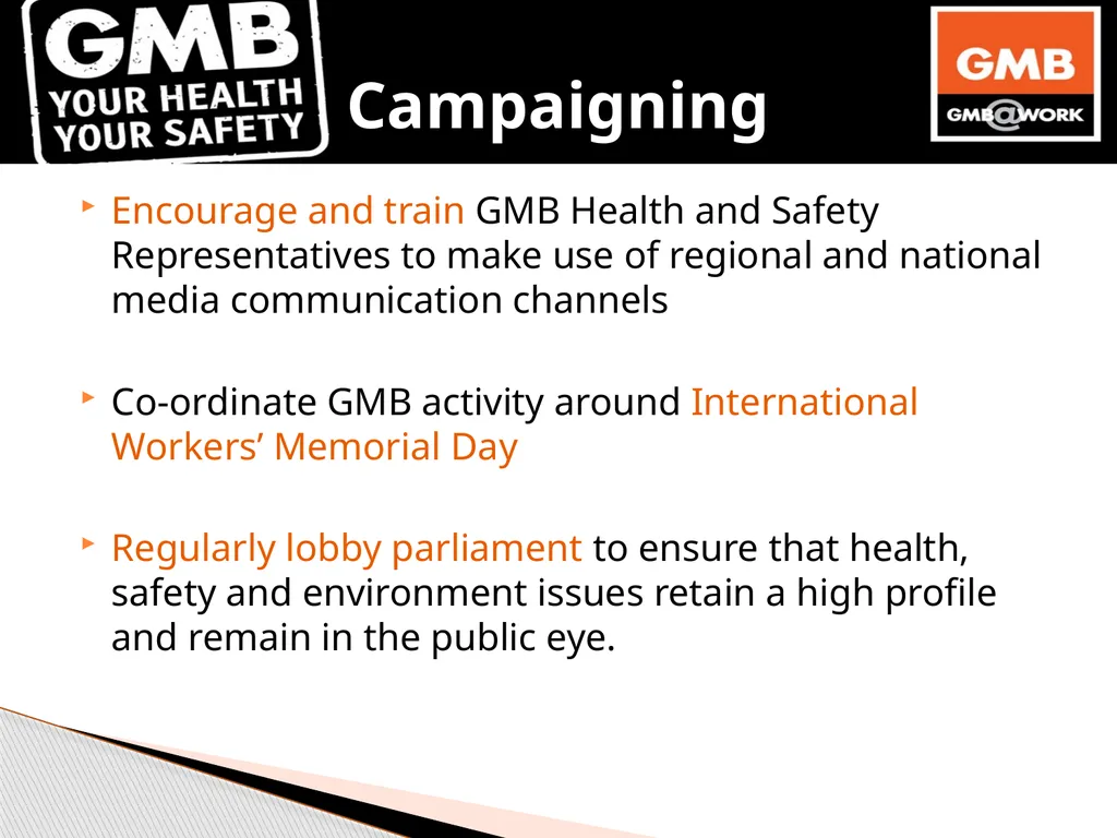 Dan Shears GMB National H&S Department 8th April - slide 26 of 34
