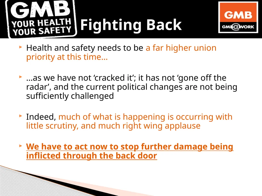 Dan Shears GMB National H&S Department 8th April - slide 18 of 34