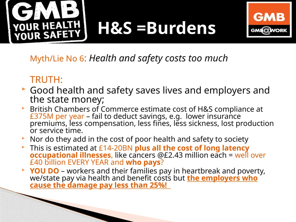 Dan Shears GMB National H&S Department 8th April - slide 16 of 34