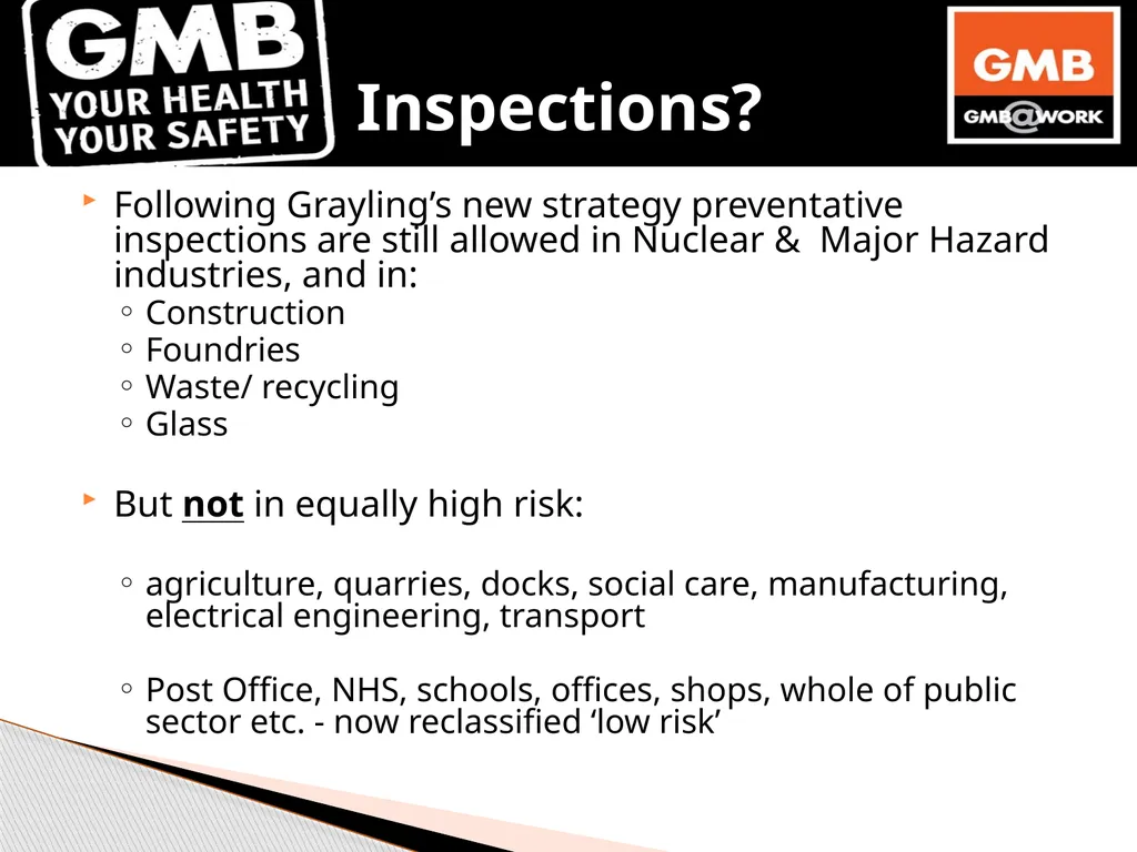 Dan Shears GMB National H&S Department 8th April - slide 5 of 34