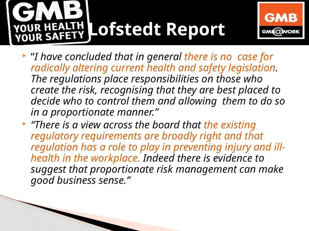 Dan Shears GMB National H&S Department 8th April - slide 6 of 34