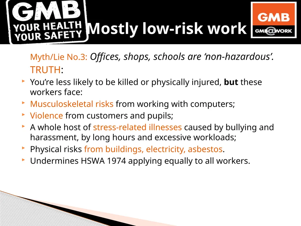Dan Shears GMB National H&S Department 8th April - slide 13 of 34