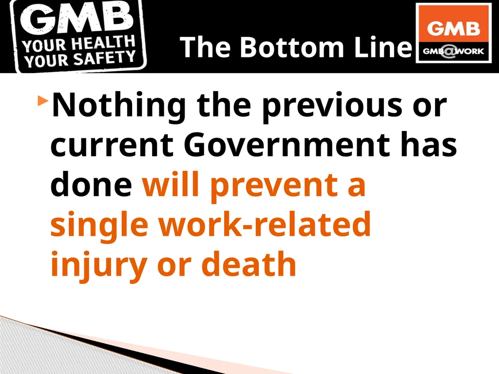 Dan Shears GMB National H&S Department 8th April - slide 9 of 34
