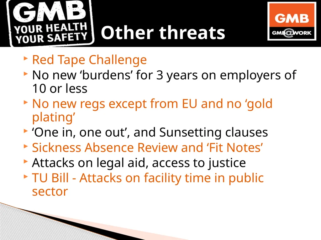 Dan Shears GMB National H&S Department 8th April - slide 7 of 34