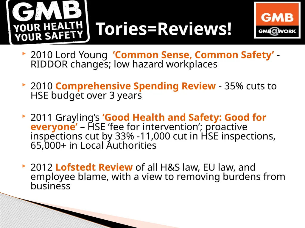 Dan Shears GMB National H&S Department 8th April - slide 4 of 34