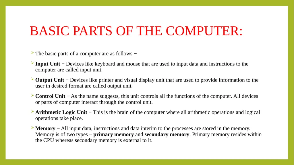 FUNDAMENTALS OF INFORMATION TECHNOLOGY - slide 3 of 81