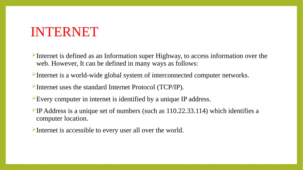 FUNDAMENTALS OF INFORMATION TECHNOLOGY - slide 63 of 81